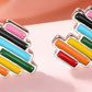 Petite LGBTQ+ Pride Rainbow Stud Earrings – For Every Identity | 1/4” Enamel Alloy Earrings | Heart or Triangle Styles