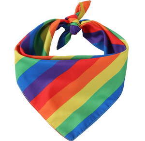 LGBTQ+ Pride Rainbow Pet Bandana Scarf – Adjustable Dog & Cat Bandana - Pride Pet Accessory