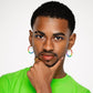 PRIDE Rainbow Tie Dye Lucite Thin Hoops