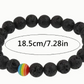 Lava Stone Beads LGBTQ Pride Rainbow Bracelet