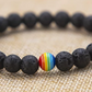 Lava Stone Beads LGBTQ Pride Rainbow Bracelet