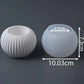 S/M/L Stripe Candle Cup Silicone Mold DIY Handmade Round Flowerpot Plaster Resin Candlestick Craft Casting Molds Home Decor