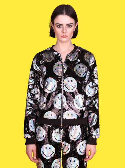 Any Old Iron x Smiley Iridescent Bomber Jacket