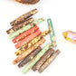 Earthy Speckled 1.25-1.5" HairPipe Bone Beads, 12 Pieces