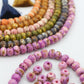 Speckled Rondelle Bone Beads, 8mm Spacers, DIY Jewelry Making Supplies