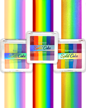 RAINBOW SPLIT LINER BUNDLE + 3 BRUSHES + SPRAY BOTTLE