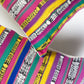 Vintage Rainbow Ikat Pillow - 12" x 20"