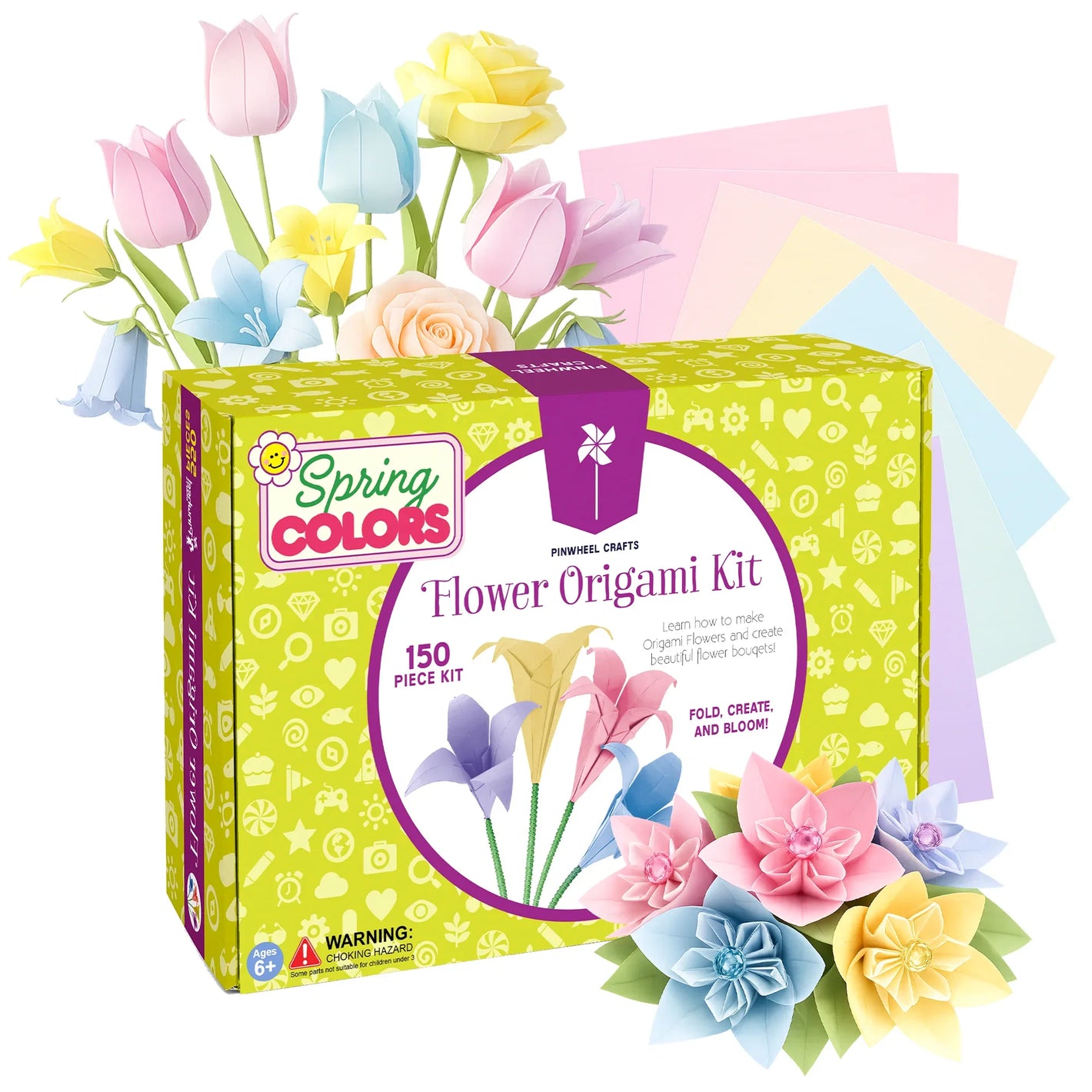 Flower Origami Kit - Spring Colors