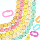 Spring Pastel Carved Coin Bone Bead, 14mm, 16 pieces