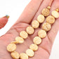 Spring Pastel Carved Coin Bone Bead, 14mm, 16 pieces