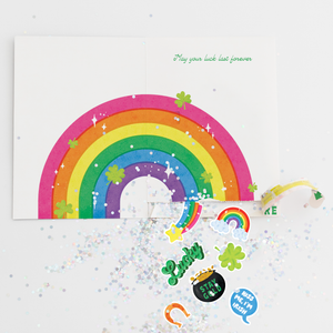 Endless Bagpipes St. Patricks Day Card with Glitter and Sticker Surprise