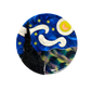 Starry Night Van Gogh Inspired Acetate Large Format Pin Brooch