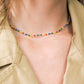 COLORED ENAMEL PEARL NECKLACE