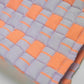 Quilted Sujani Throw Blanket - Pastel Lilac and Neon Orange