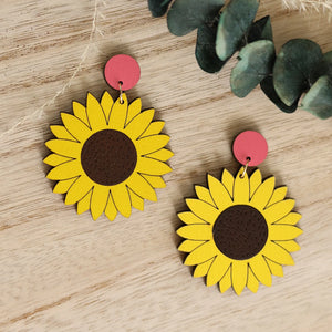 Sunflower Dangle Earrings