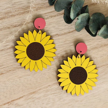Sunflower Dangle Earrings