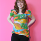Landscape Tulip Sleeve Tee in Rainbow Farm