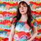 Tulip Sleeve in Mint & Strawberry Meadow Print