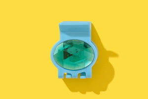 Blue Green Gemstone Claw Clip