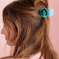 Blue Green Gemstone Claw Clip