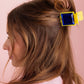 Yellow Blue Gemstone Claw Clip