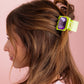 Green Purple Gemstone Claw Clip