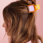 Orange Pink Gemstone Claw Clip