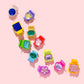 Yellow Blue Gemstone Claw Clip