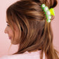 Neon Green + Pearl Claw Clip