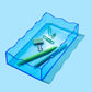 Blue Rectangle Wavy Tray