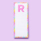 Letter List Pads A-Z