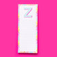 Letter List Pads A-Z