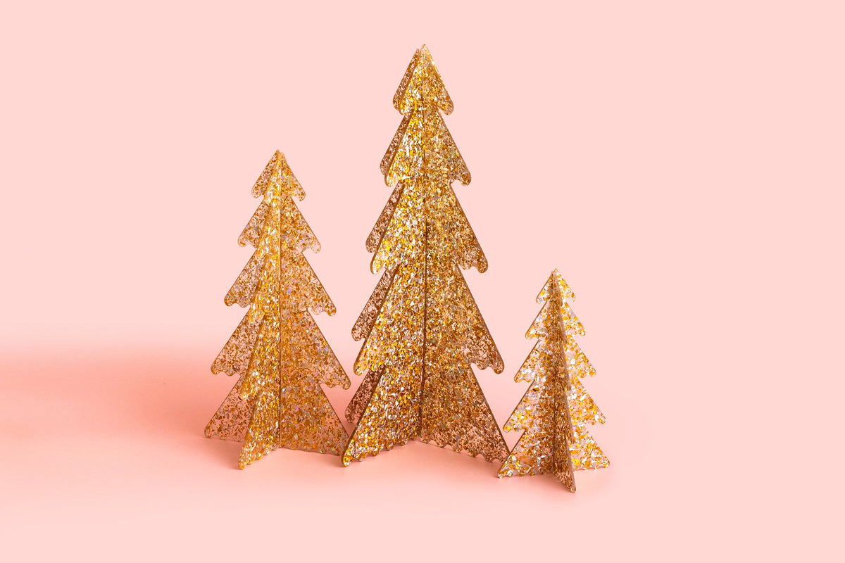 Pearl Confetti Acrylic Trees