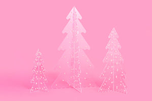 Clear Acrylic Trees with Pearls