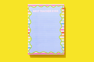 Wavy Best Teacher Notepad