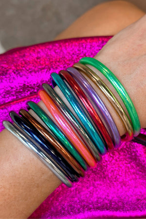 The Bolter Bangle Stack, Thai Buddhist Temple Bracelets, Mantra Bangle Set, Sizes Available