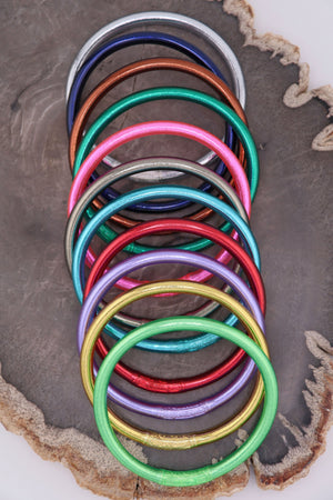 The Bolter Bangle Stack, Thai Buddhist Temple Bracelets, Mantra Bangle Set, Sizes Available