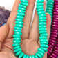 Donut Rondelle Bone Beads: Bullseye Hand Carved Pattern, 12x4mm