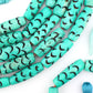 Mermaid Bone Beads: Carved Teal Barrel Tube Beads, 8x12mm