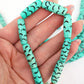 Mermaid Bone Beads: Carved Teal Barrel Tube Beads, 8x12mm