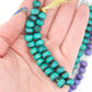 Aurora Borealis Inspired Handmade Rondelle Spacer Bone Beads, 8x7mm, Aqua, Teal, Purple