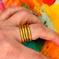Thai Buddhist Temple Rings, Rush, Colorful Kumlai, Sizes Available