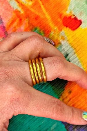Thai Buddhist Temple Rings, Rush, Colorful Kumlai, Sizes Available