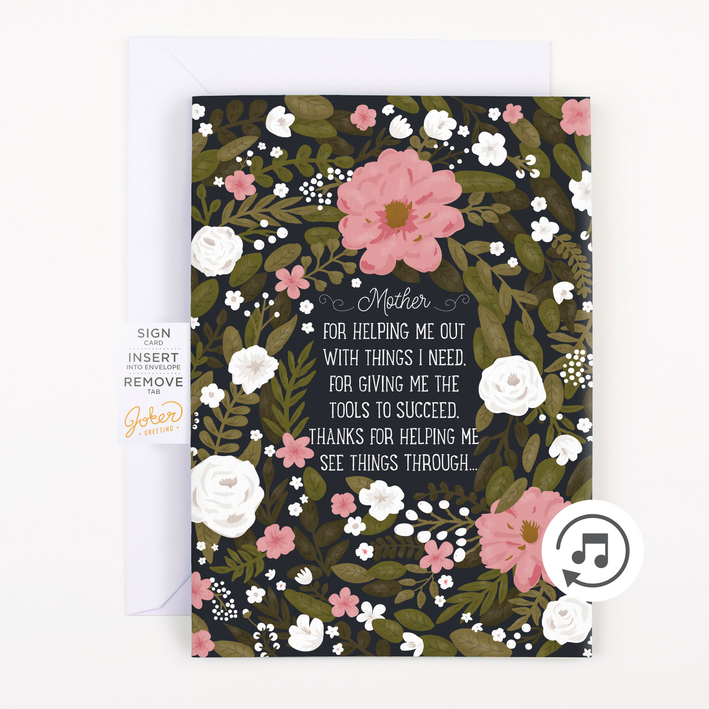 Endless Thank You Mom Card with Glitter