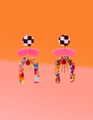 Confetti Multi Mixed Media Earrings