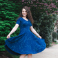 Constellations Glow-in-the-Dark Navy Twirl Dress with Pockets
