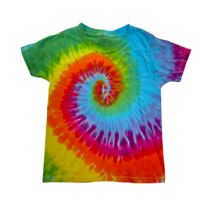 Kids Rainbow Spiral Tye Dye T-shirt 100% Cotton
