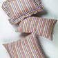 Valentina Ruffle Rainbow Stripe Pillow