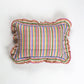 Valentina Ruffle Rainbow Stripe Pillow