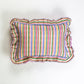 Valentina Ruffle Rainbow Stripe Pillow